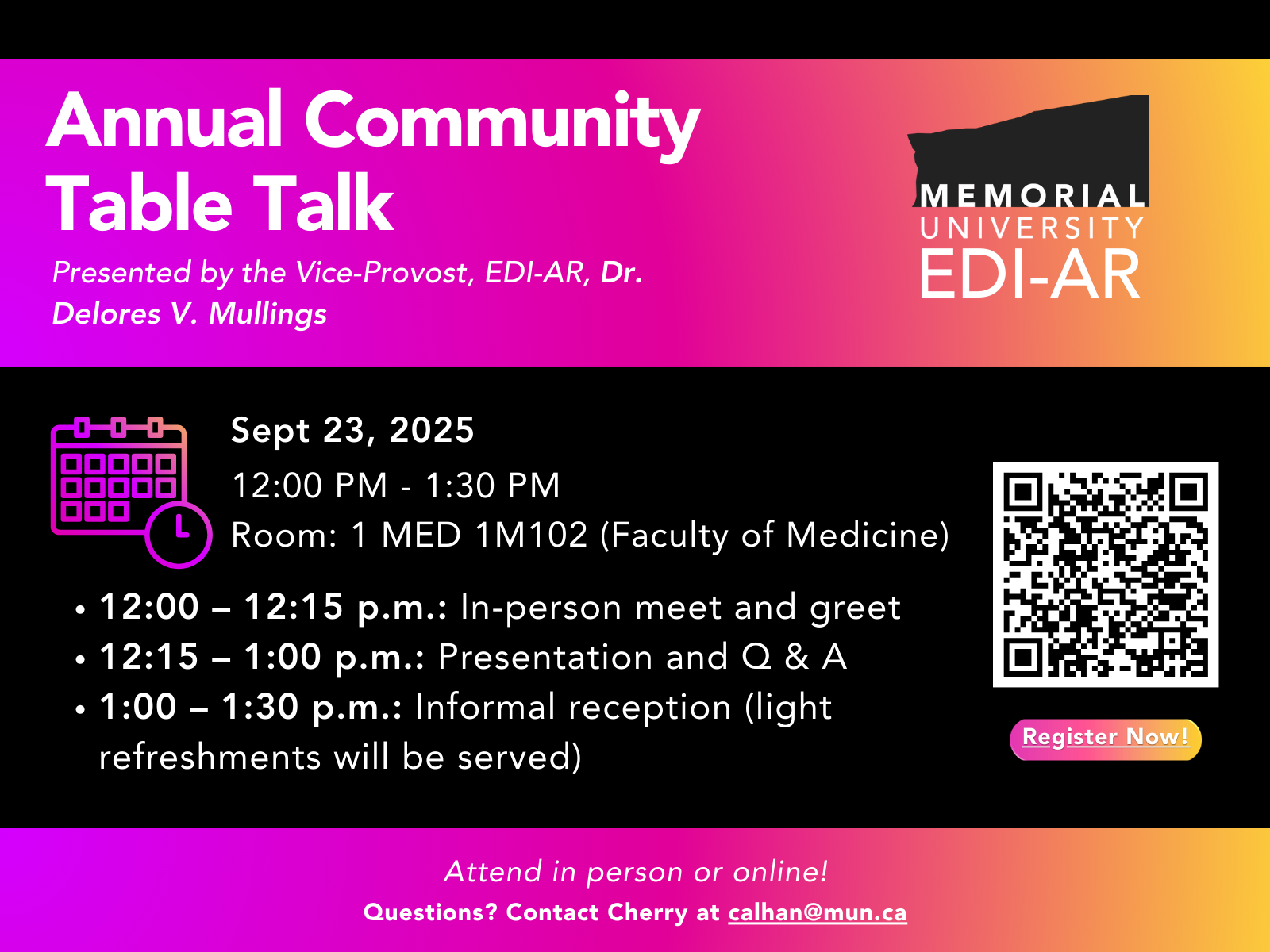 Annual Community Table Talk September 23, 2025